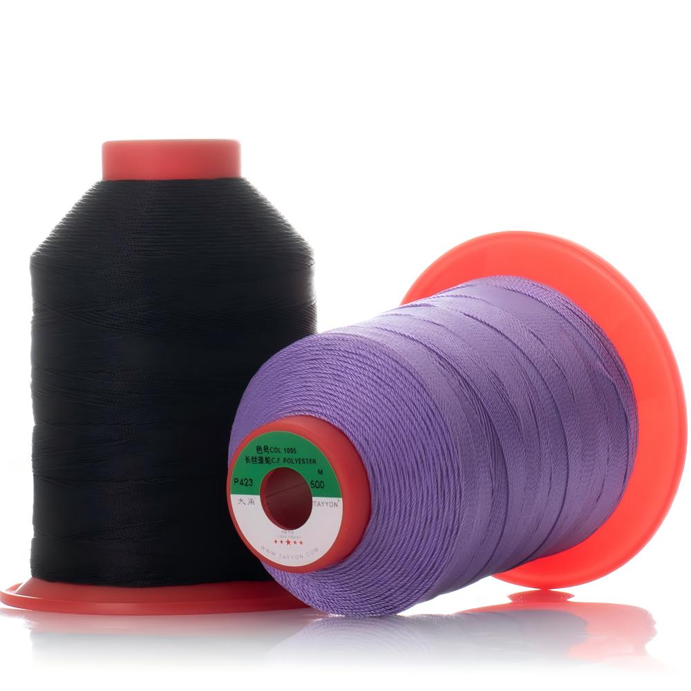 Filament high tenacity polyester sewing thread