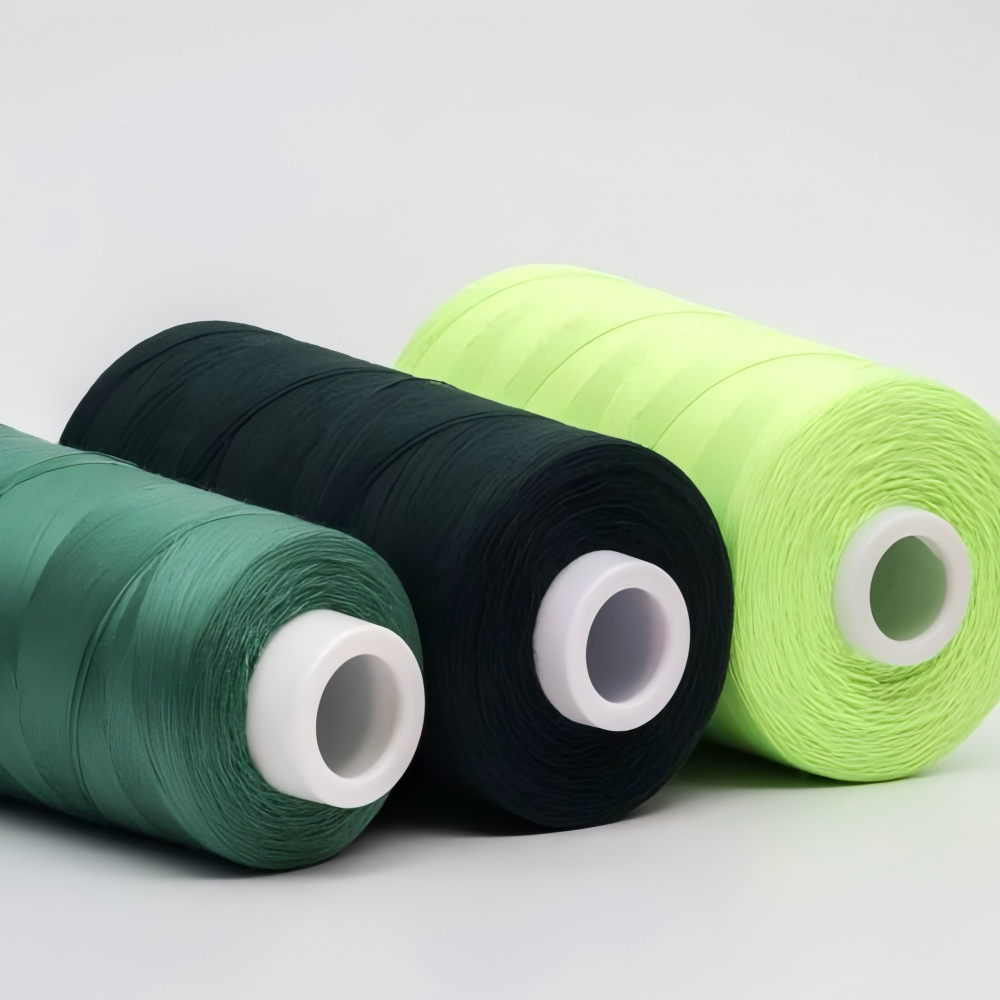Spun polyester sewing thread