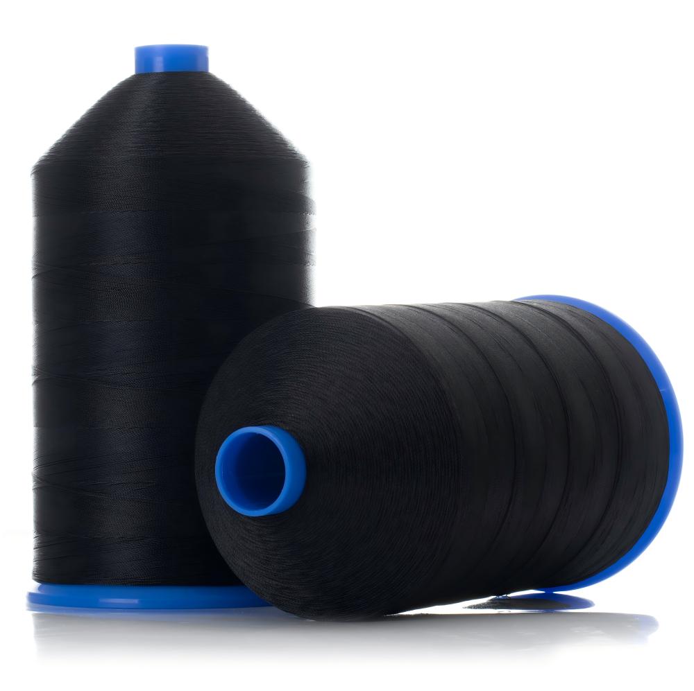 Filament bonded polyester sewing thread