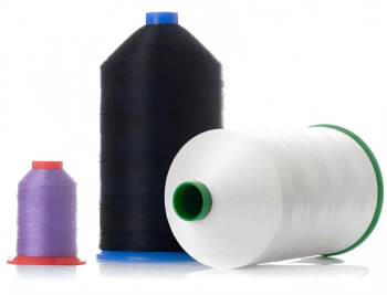 Polyester down proof sewing thread